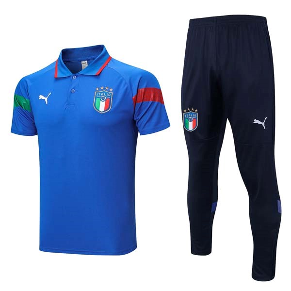 Polo Italia Conjunto Completo 2023-2024 Azul 2